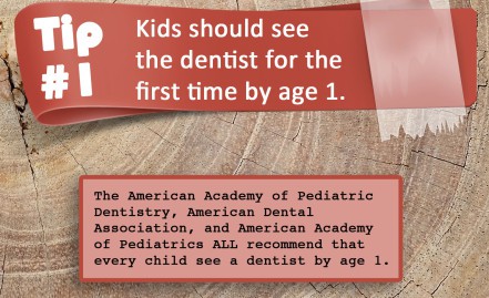 Kids should see the dentist for the first time by age 1