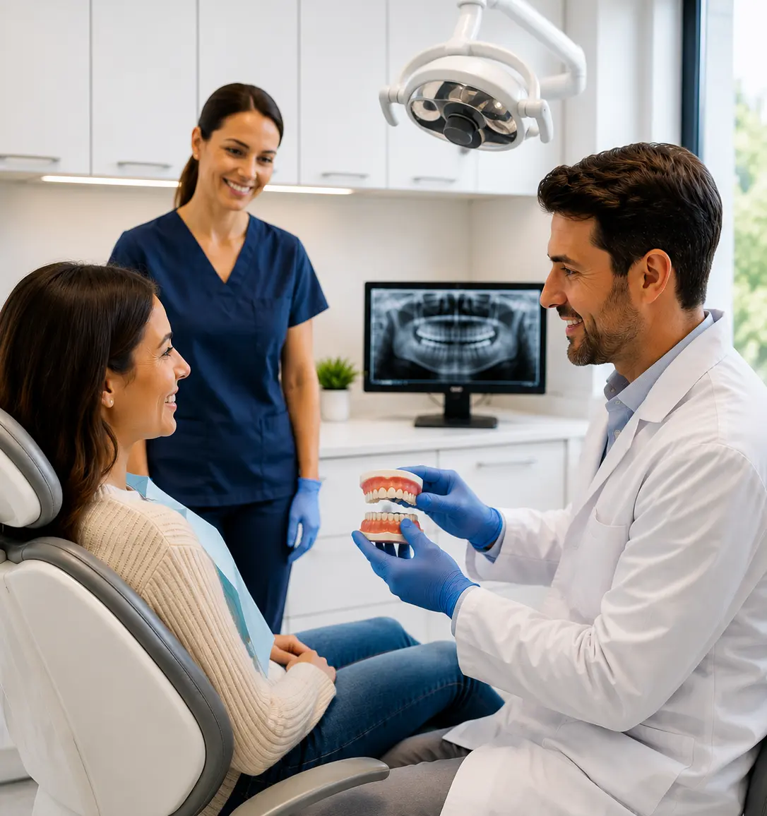 Friendly Dental Consultation in a Modern Clinic